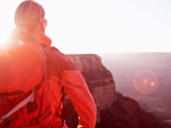 Woman viewing the grand canyon