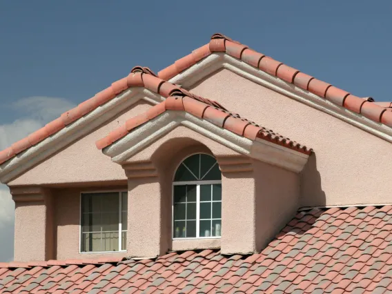 Orange tile roof